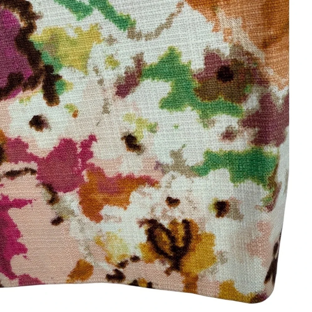 J.Crew Womens Watercolor Floral Pencil Skirt Cotton Sz 6 Preppy Feminine Office